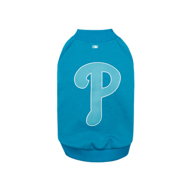 MLB Big Logo Sweatshirt Pet Blue | USA_MLB68143