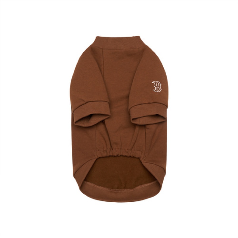 MLB Big Logo Sweatshirt Pet Brown | USA_MLB42715