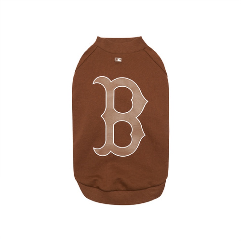 MLB Big Logo Sweatshirt Pet Brown | USA_MLB42715