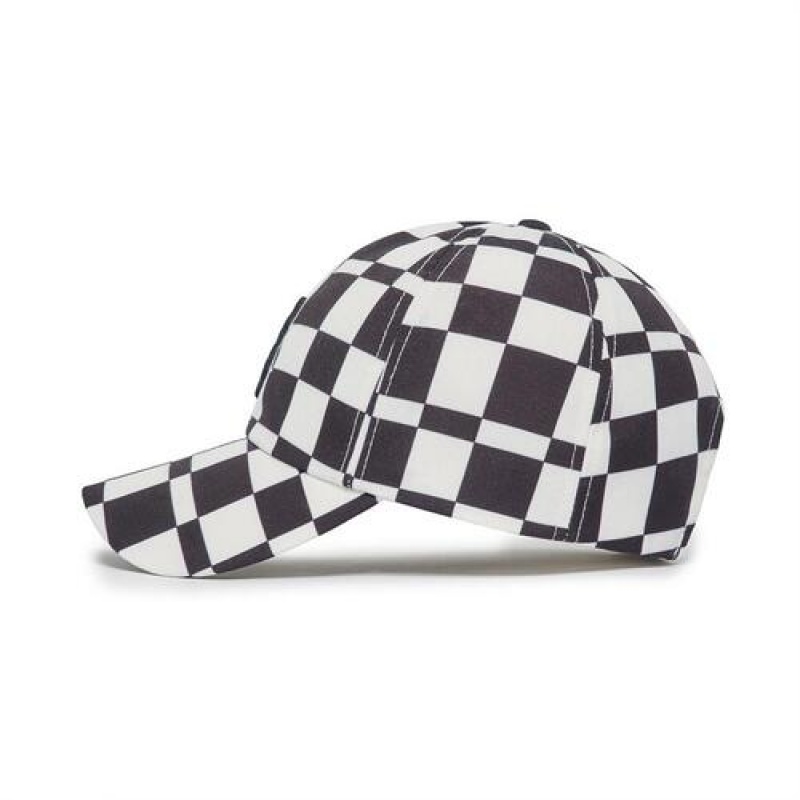 MLB Checker Board Unstructured Baseball Caps White / Black | USA_MLB22987