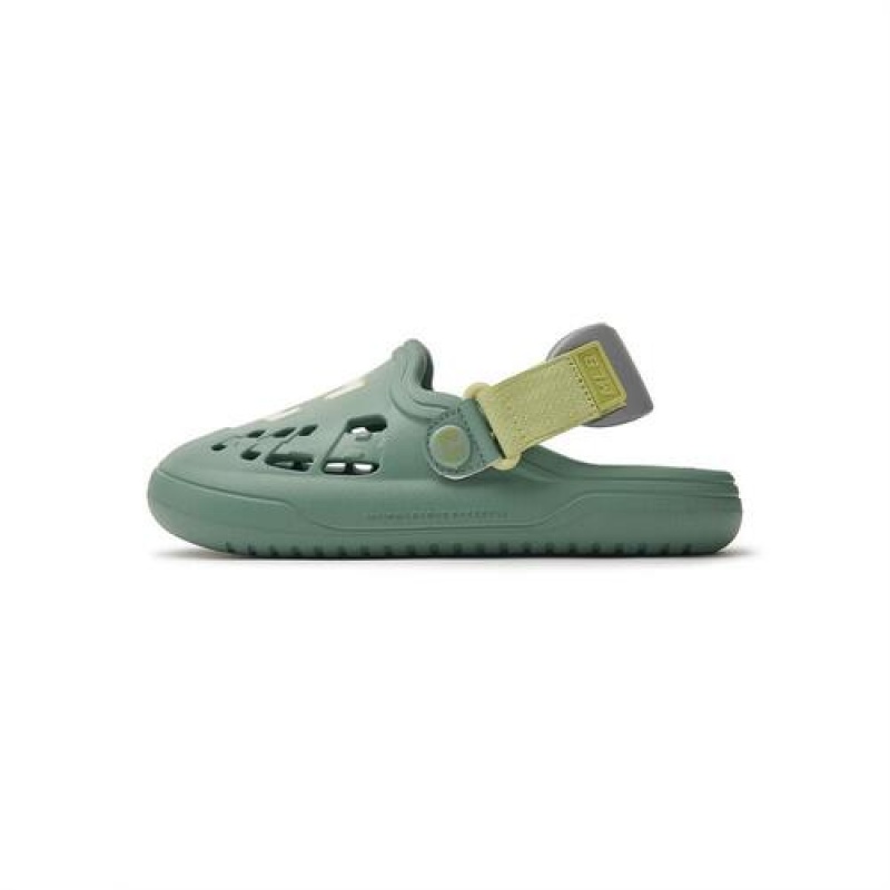 MLB Chunky Bouncer Clog Sandal Shoes Green | USA_MLB82304