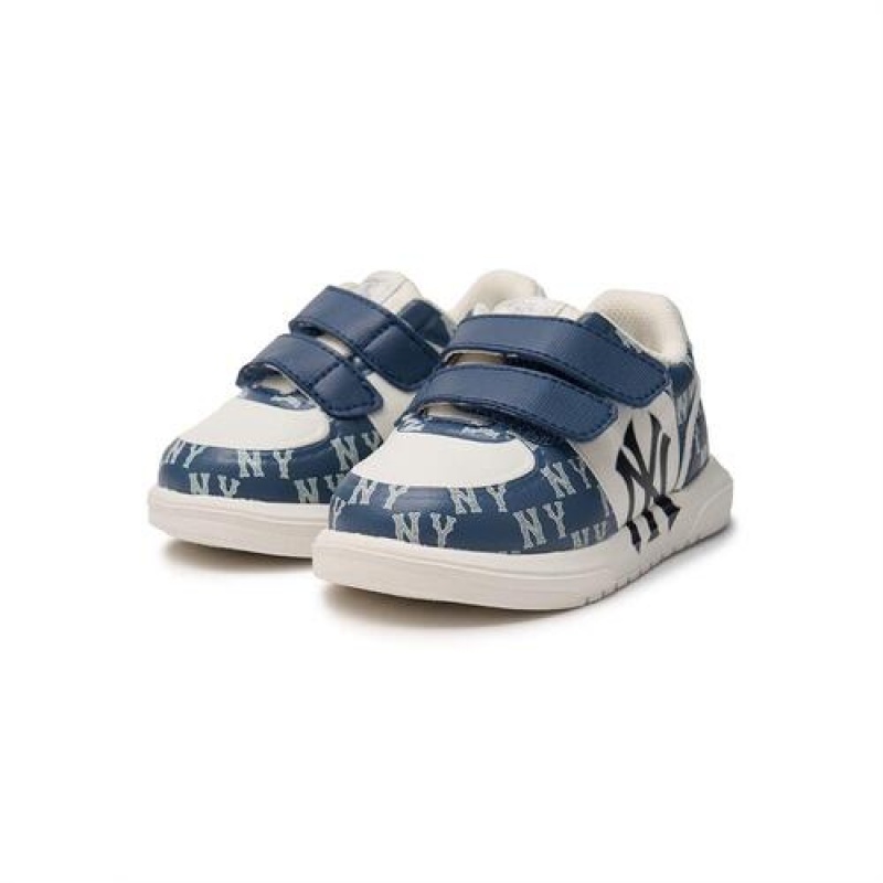 MLB Chunky Liner Baby Denim Monogram Shoes Navy | USA_MLB47668