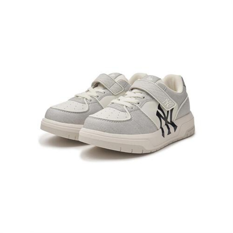 MLB Chunky Liner Denim Junior Shoes Grey | USA_MLB92848