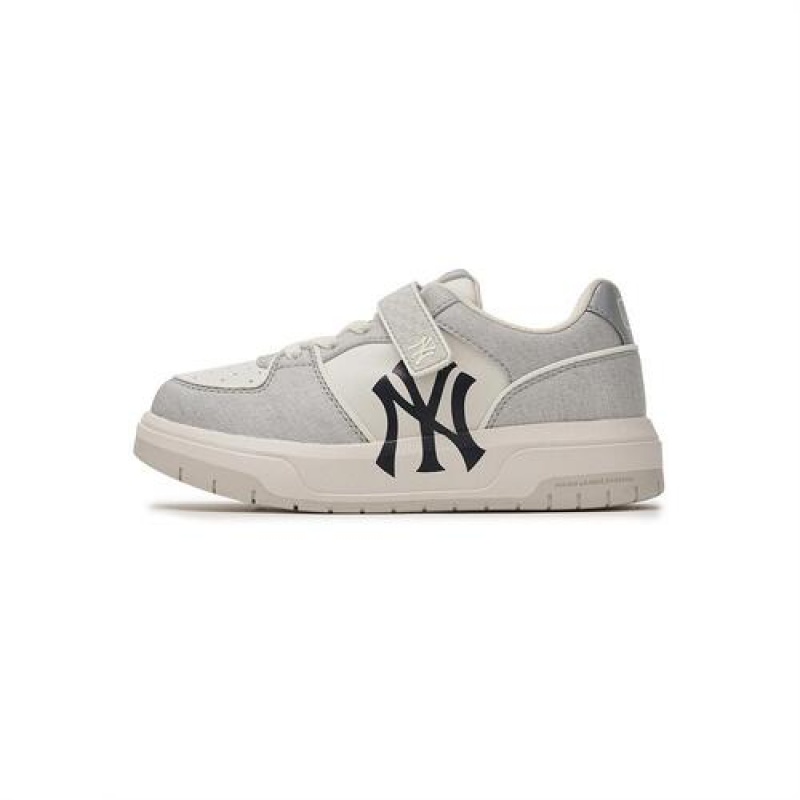 MLB Chunky Liner Denim Junior Shoes Grey | USA_MLB92848