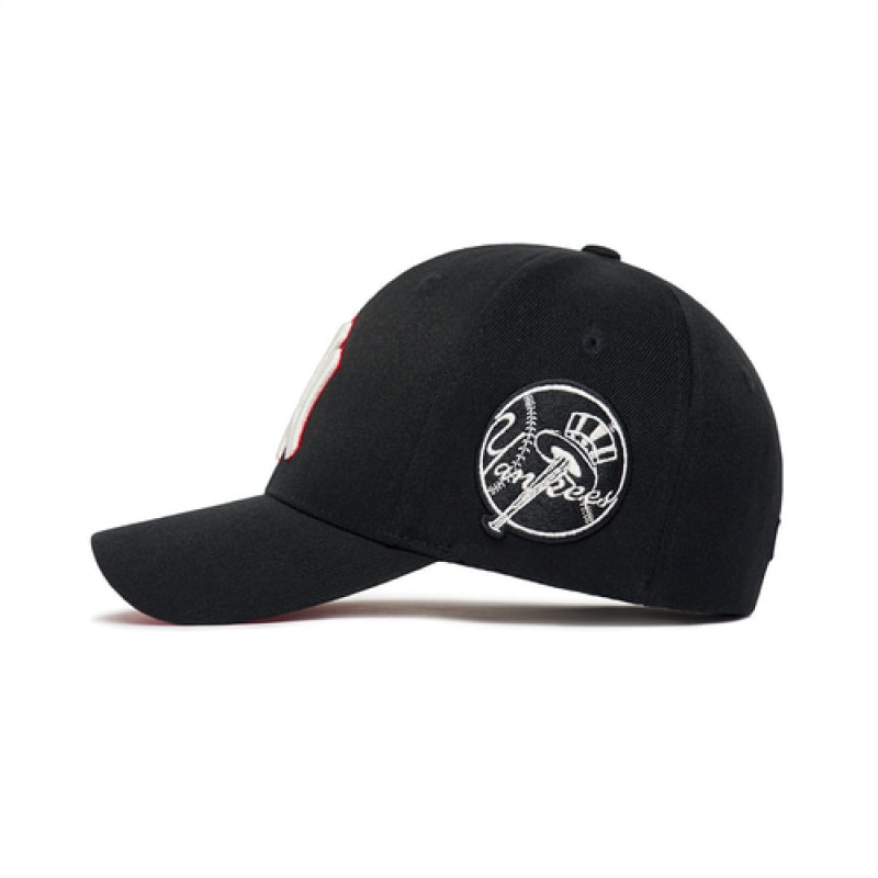 MLB Circle Stamp Baseball Caps Black | USA_MLB31436