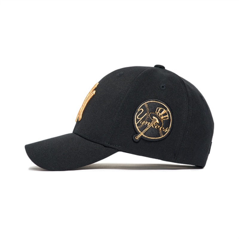 MLB Circle Stamp Baseball Caps Black | USA_MLB57337