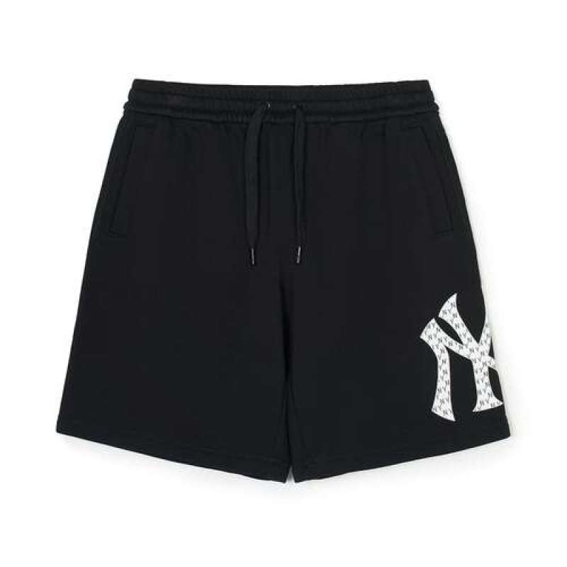 MLB Classic Monogram Big Lux 9in Shorts Bottoms Black | USA_MLB33114