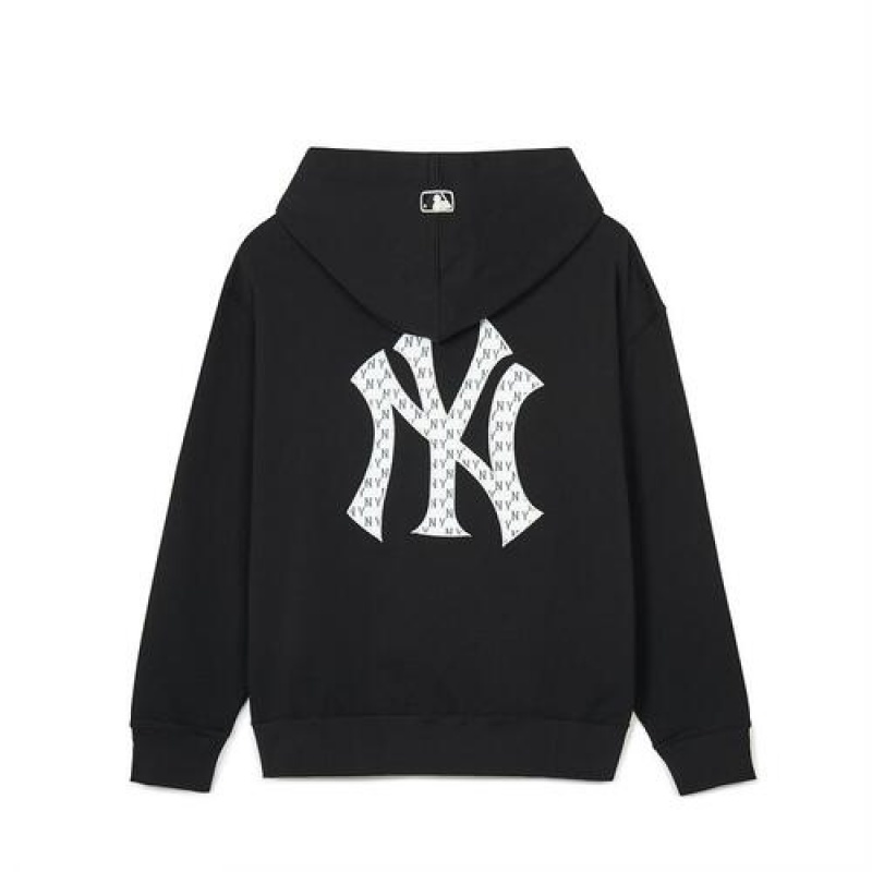 MLB Classic Monogram Big Lux Hoodie Black | USA_MLB21794