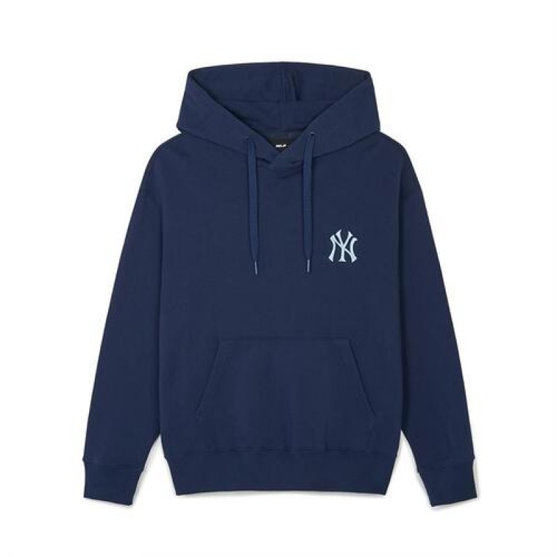 MLB Classic Monogram Big Lux Hoodie Navy | USA_MLB89855