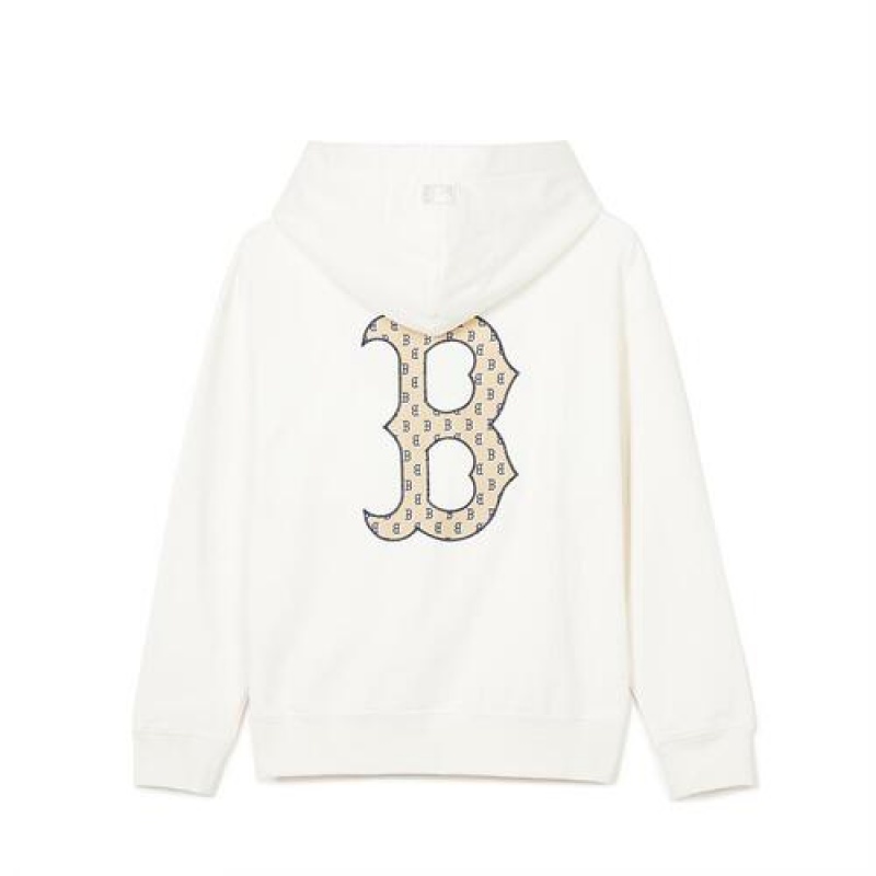 MLB Classic Monogram Big Lux Hoodie White | USA_MLB49213