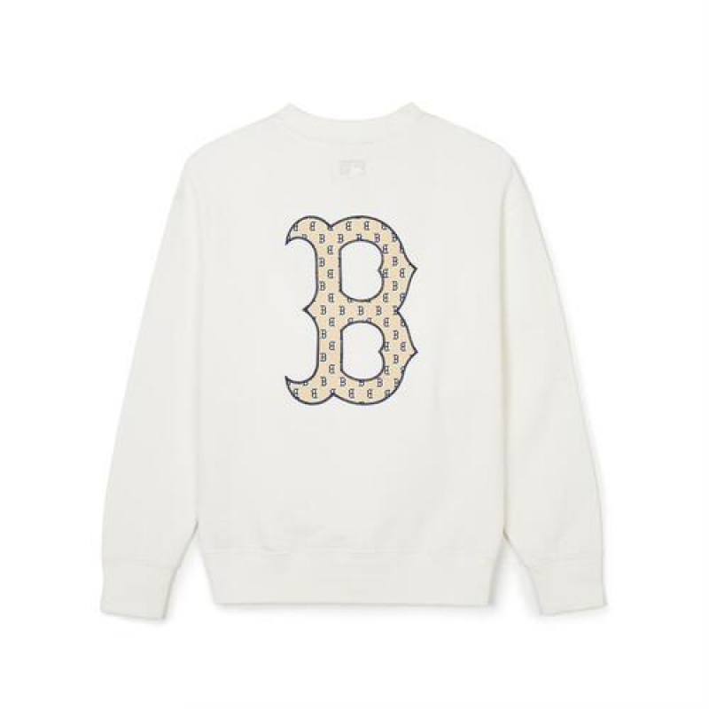 MLB Classic Monogram Big Lux Sweatshirts White | USA_MLB59479