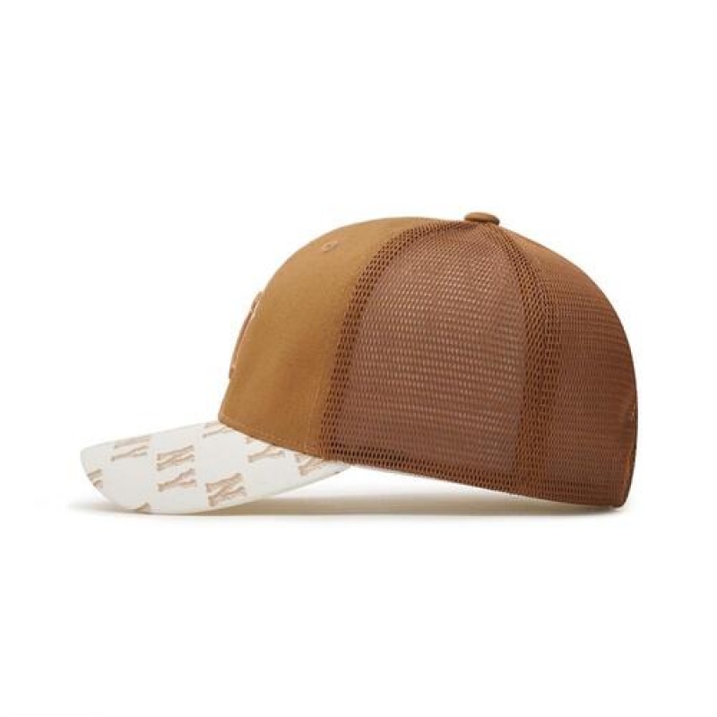 MLB Classic Monogram Cap Beige | USA_MLB65391