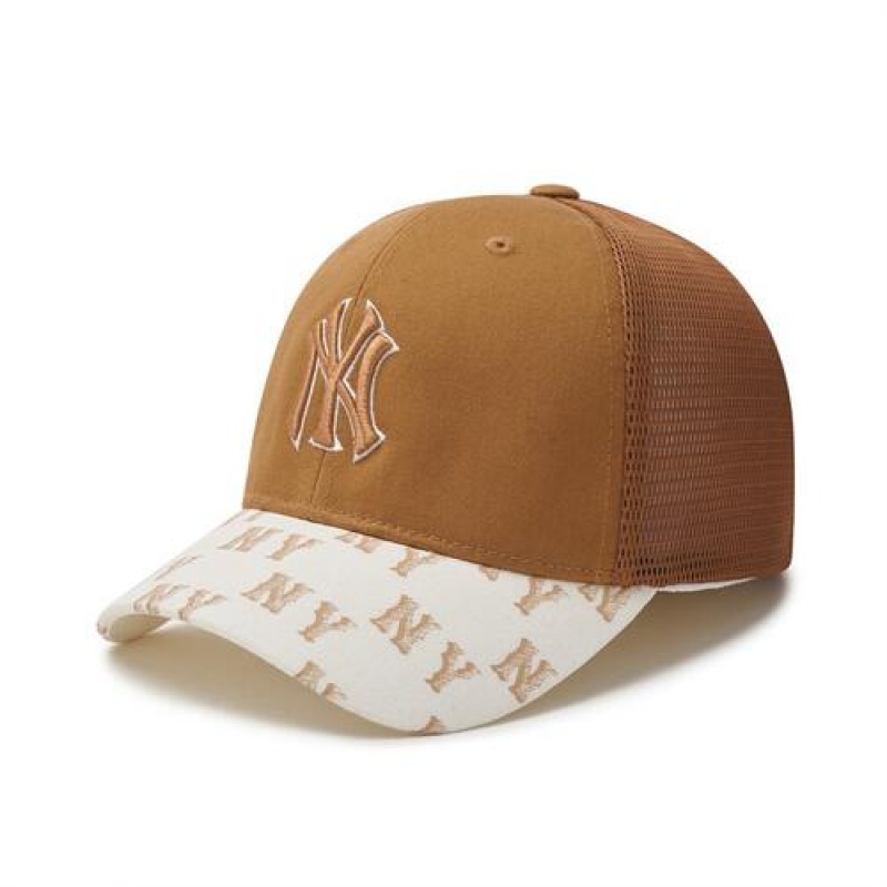 MLB Classic Monogram Cap Beige | USA_MLB65391