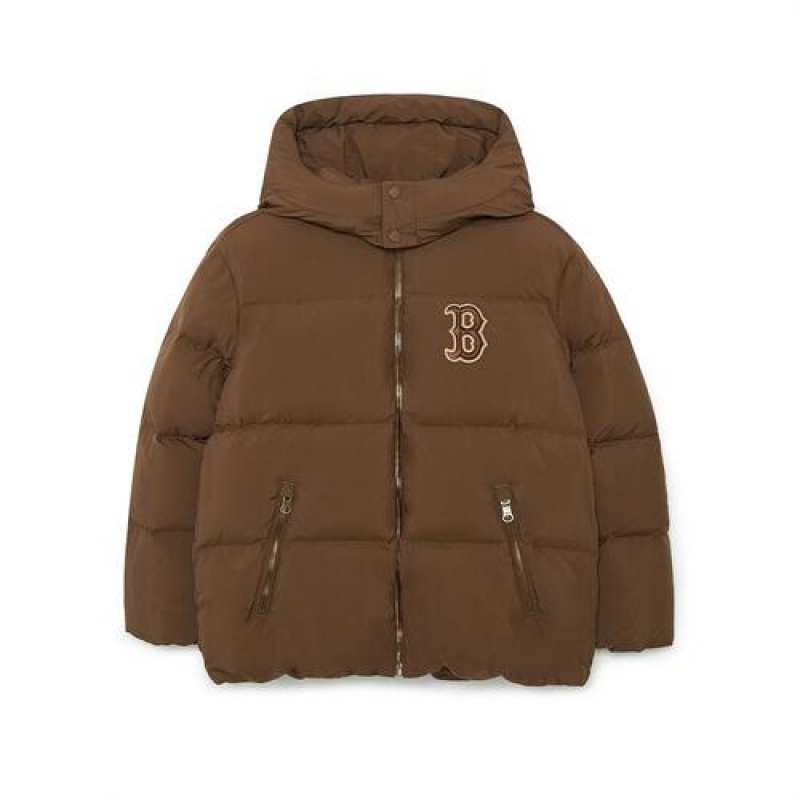 MLB Classic Monogram Down Jumper Outerwear Brown | USA_MLB42366