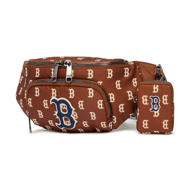 MLB Classic Monogram Hipsack Crossbody Bags Brown | USA_MLB48592