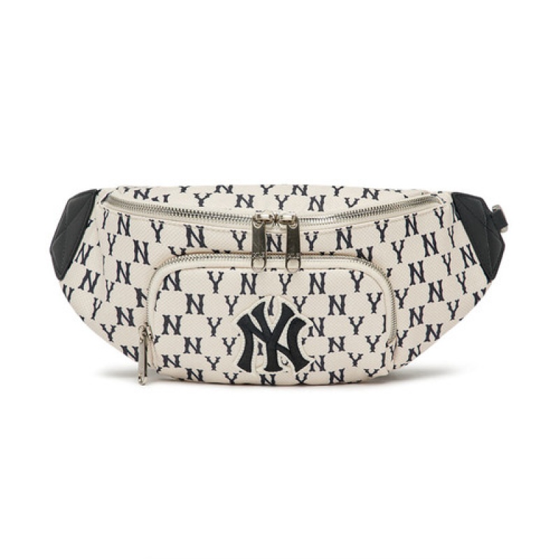 MLB Classic Monogram Hipsack Crossbody Bags White | USA_MLB26843