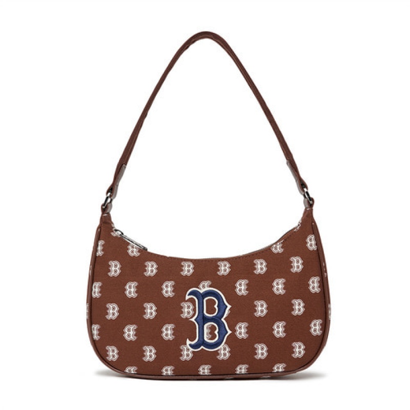 MLB Classic Monogram Hobo Bags Brown | USA_MLB44754