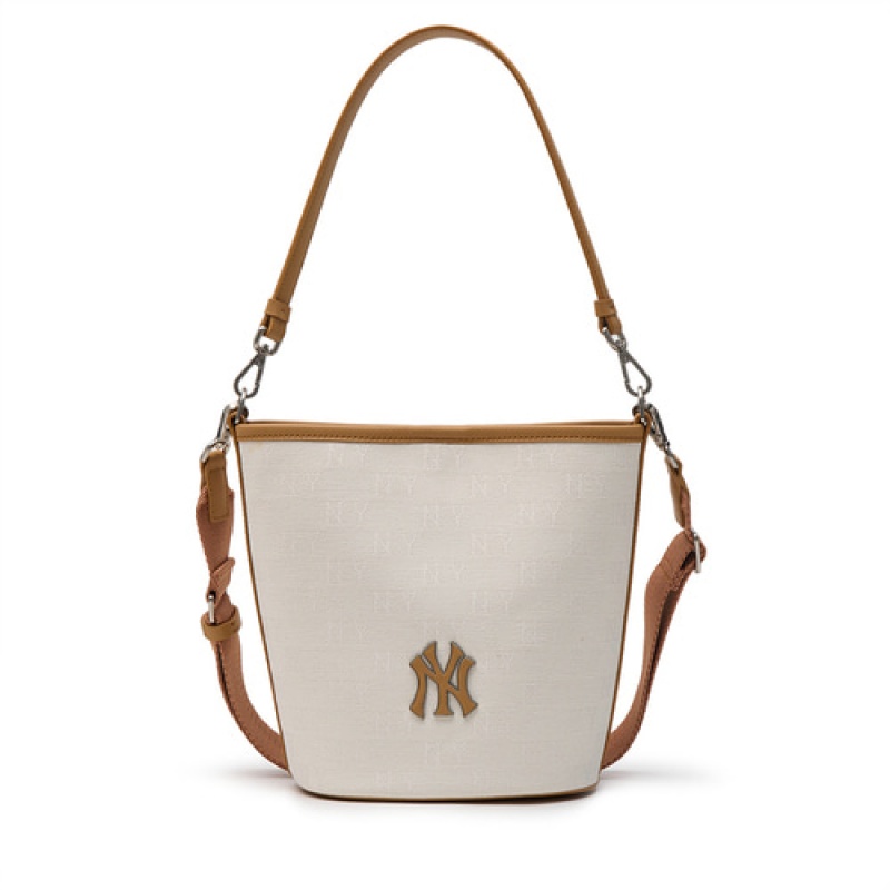 MLB Classic Monogram Jacquard Crossbody Bags White | USA_MLB29243