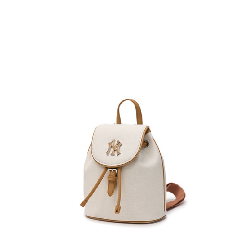 MLB Classic Monogram Jacquard Mini Backpacks White | USA_MLB22472