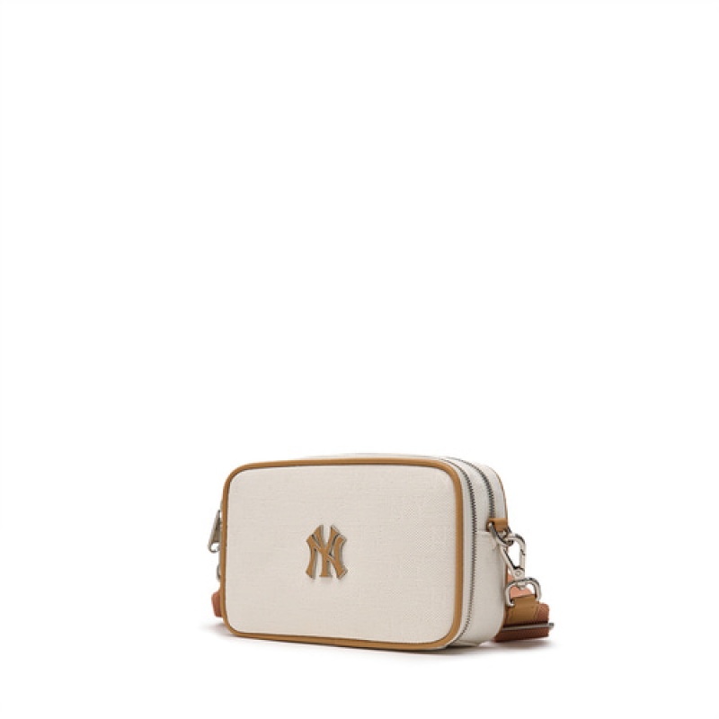 MLB Classic Monogram Jacquard Mini Crossbody Bags White | USA_MLB39908