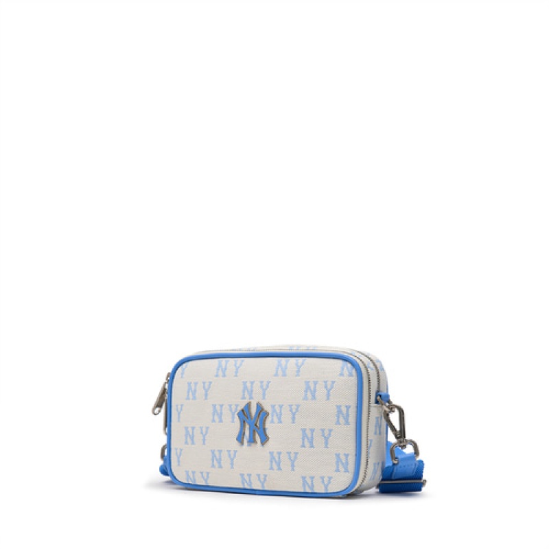 MLB Classic Monogram Jacquard Mini Crossbody Bags White | USA_MLB84754