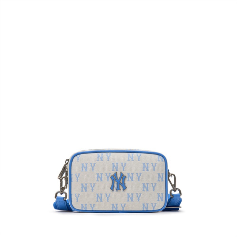 MLB Classic Monogram Jacquard Mini Crossbody Bags White | USA_MLB84754