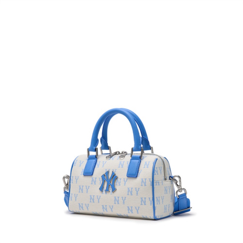 MLB Classic Monogram Jacquard Small Tote Bags White | USA_MLB79749