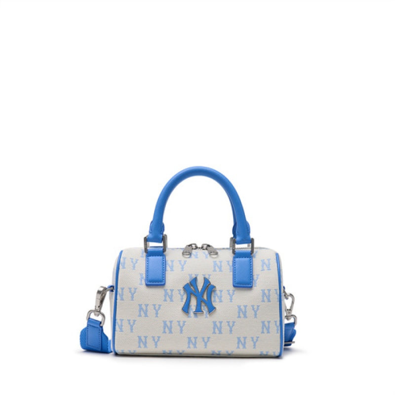 MLB Classic Monogram Jacquard Small Tote Bags White | USA_MLB79749