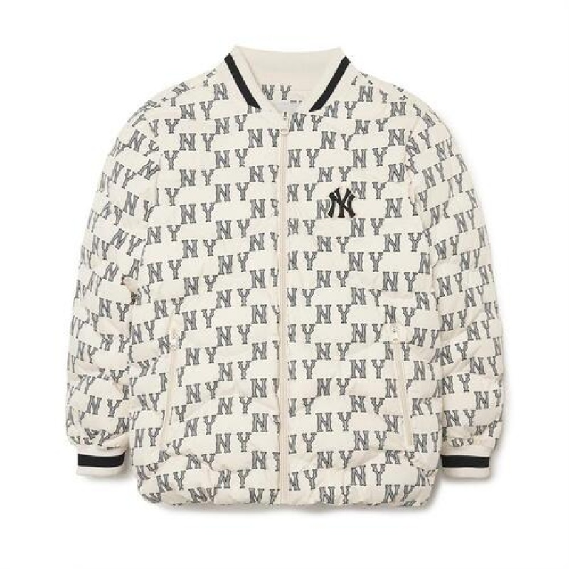 MLB Classic Monogram Light Weight Down Outerwear White | USA_MLB92972