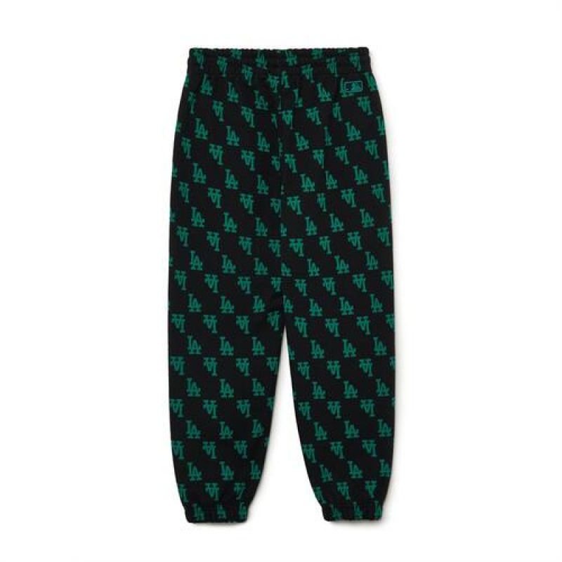 MLB Classic Monogram Pants Bottoms Black / Green | USA_MLB92014