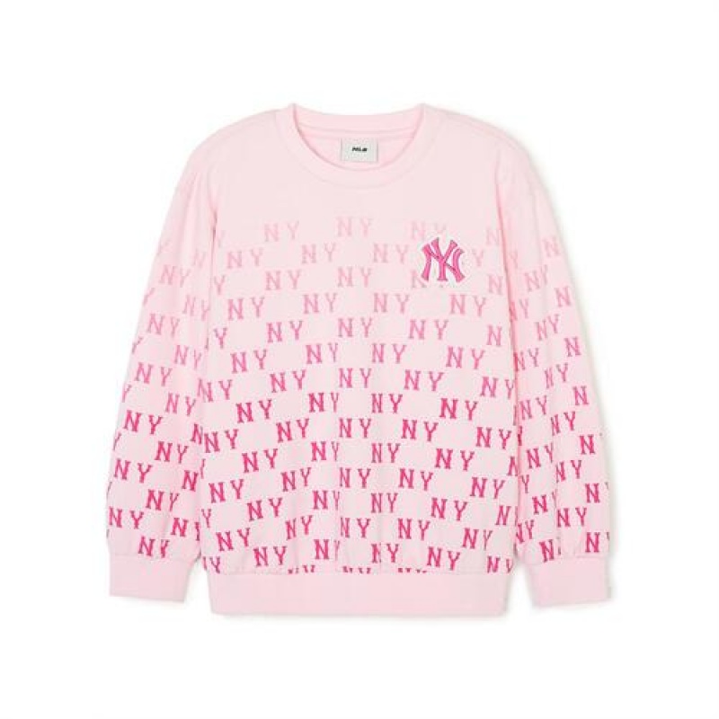 MLB Classic Monogram Sweatshirt Tops Pink | USA_MLB67356