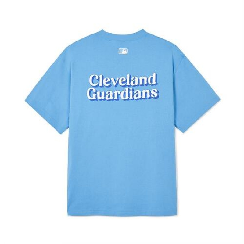 MLB Cursive Letter T Shirts Blue | USA_MLB32268