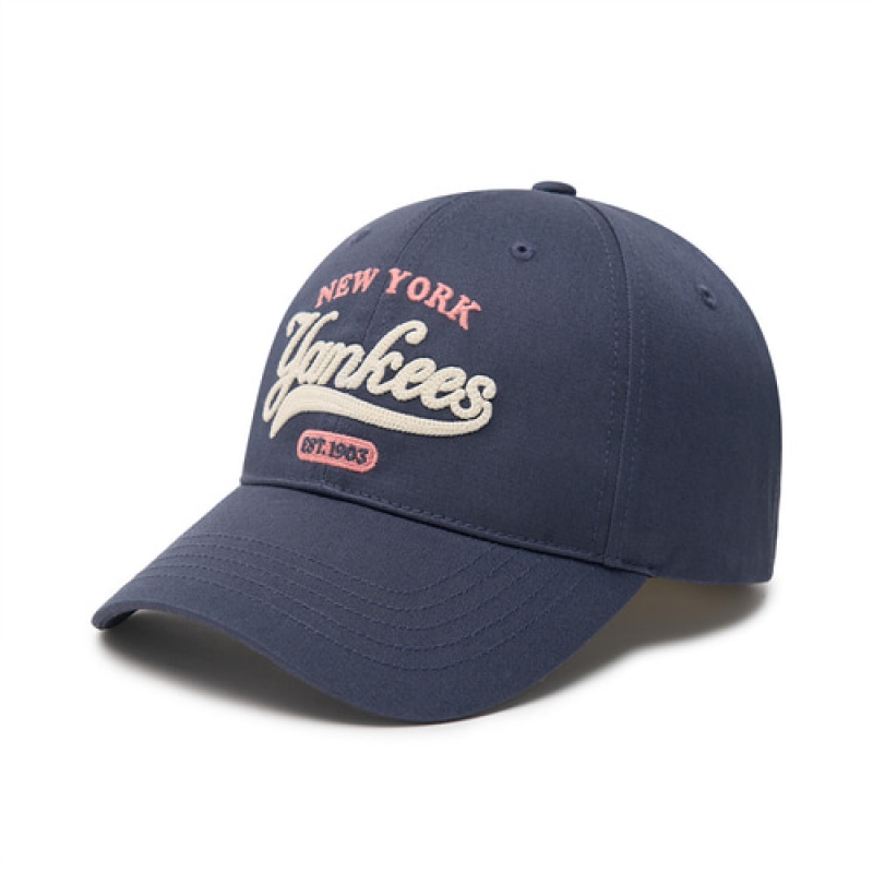 MLB Cursive Logo Unstructured Baseball Caps Black | USA_MLB53940