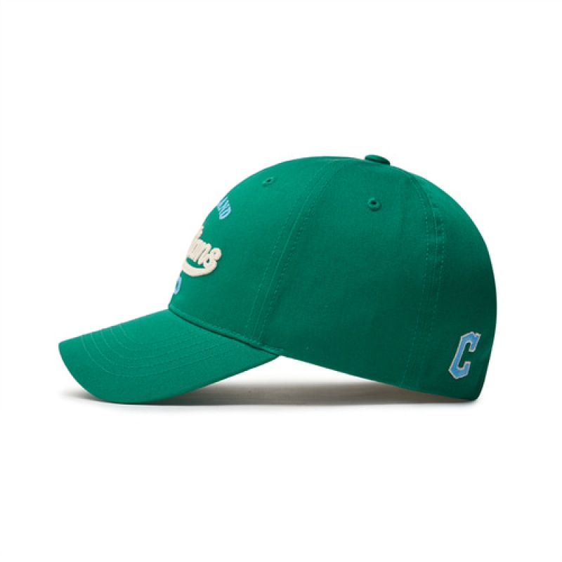 MLB Cursive Logo Unstructured Baseball Caps Green | USA_MLB37689