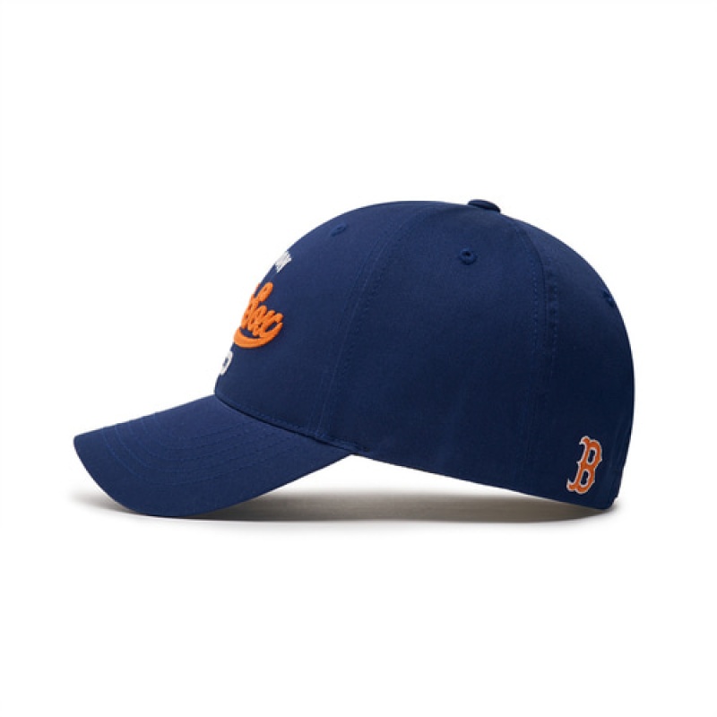 MLB Cursive Logo Unstructured Baseball Caps Blue | USA_MLB83266