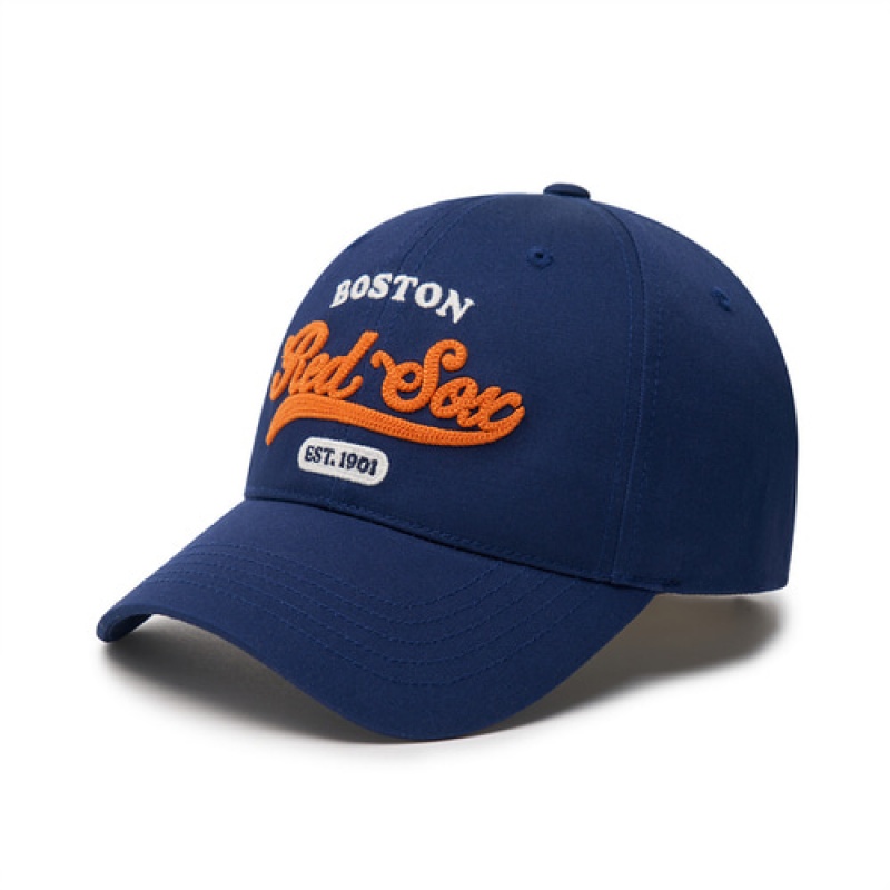 MLB Cursive Logo Unstructured Baseball Caps Blue | USA_MLB83266