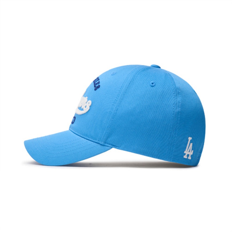 MLB Cursive Logo Unstructured Baseball Caps Blue | USA_MLB64443