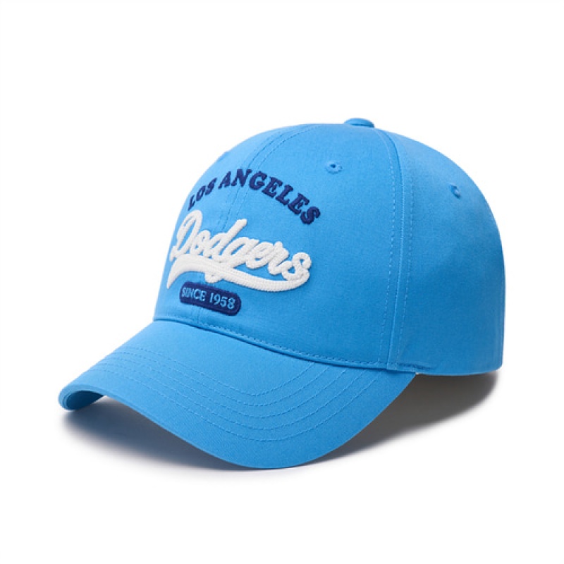 MLB Cursive Logo Unstructured Baseball Caps Blue | USA_MLB64443