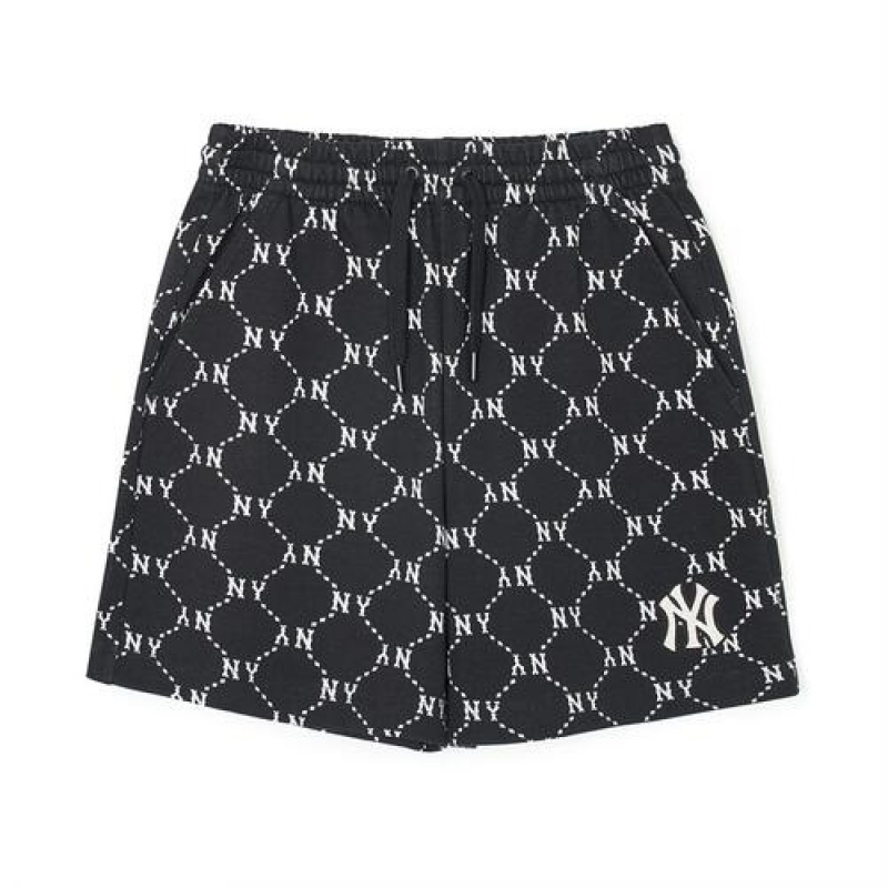 MLB Dia Monogram All Over Jacqaurd 7in Shorts Bottoms Black | USA_MLB86813