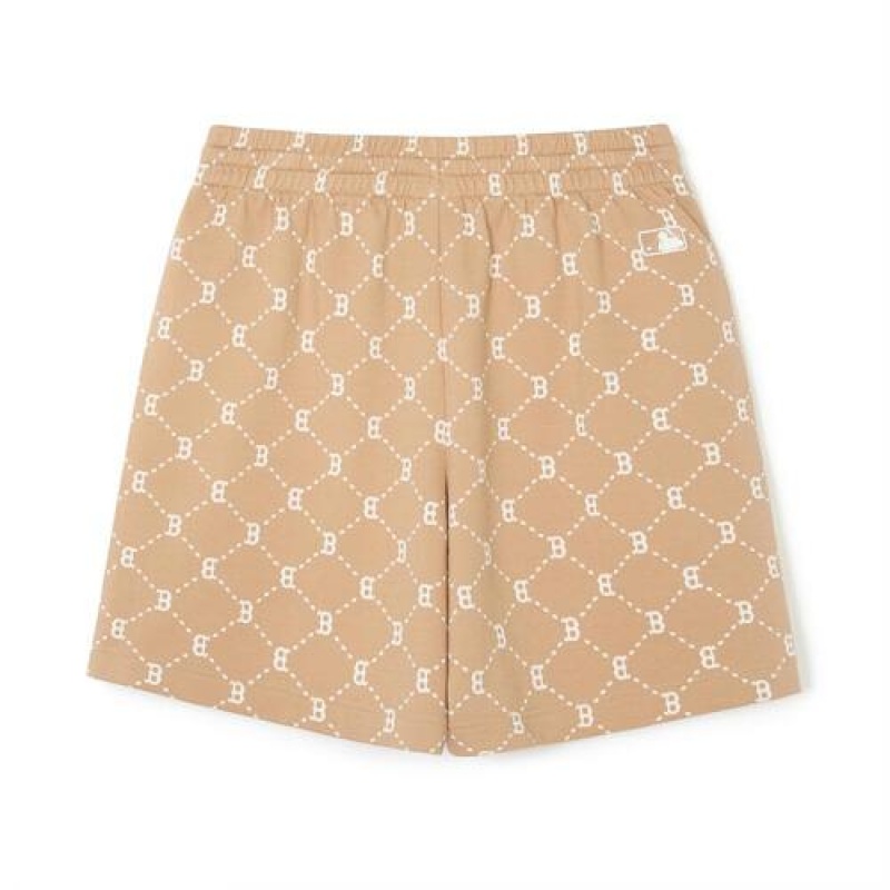 MLB Dia Monogram All Over Jacqaurd 7in Shorts Bottoms Beige | USA_MLB31448