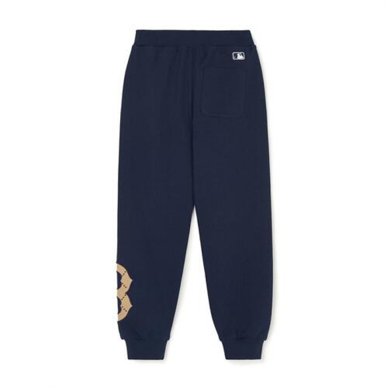 MLB Dia Monogram Big Lux Pants Bottoms Black | USA_MLB87351