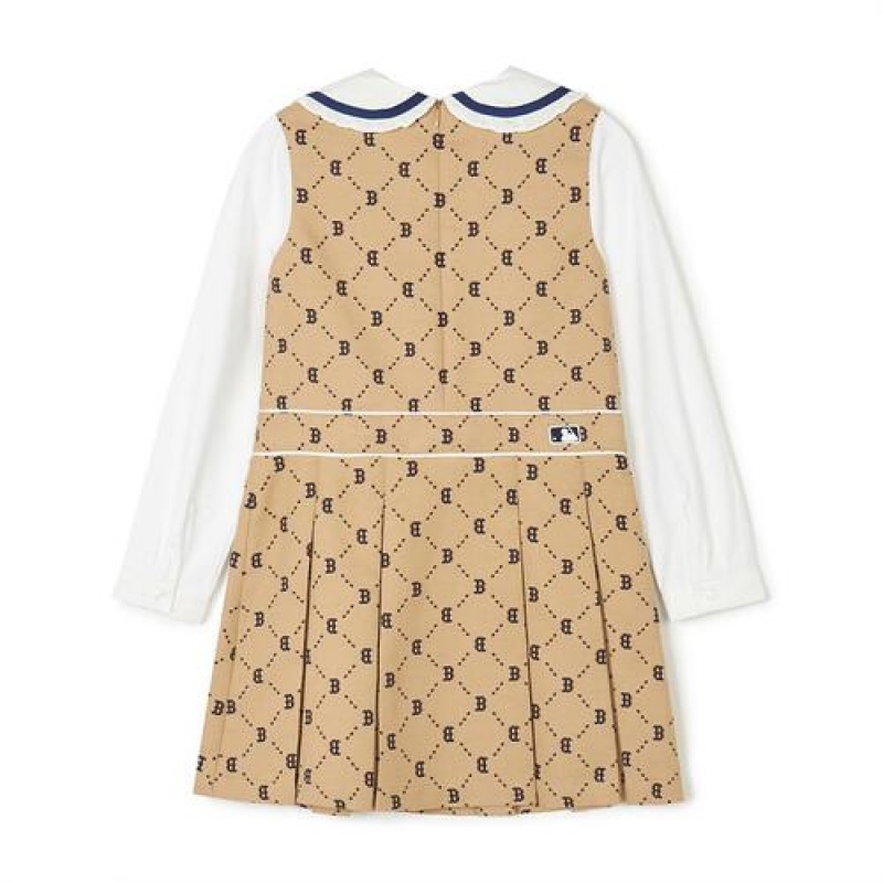 MLB Dia Monogram Dress Bottoms Beige | USA_MLB21853