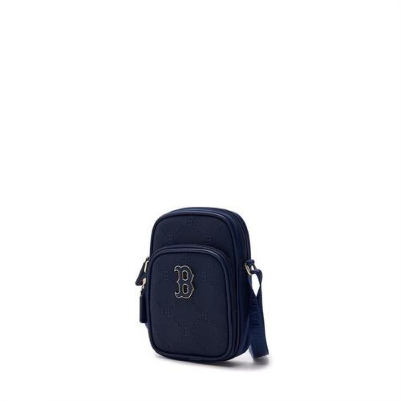 MLB Dia Monogram Embo Cross Bag Accessories Navy | USA_MLB38989