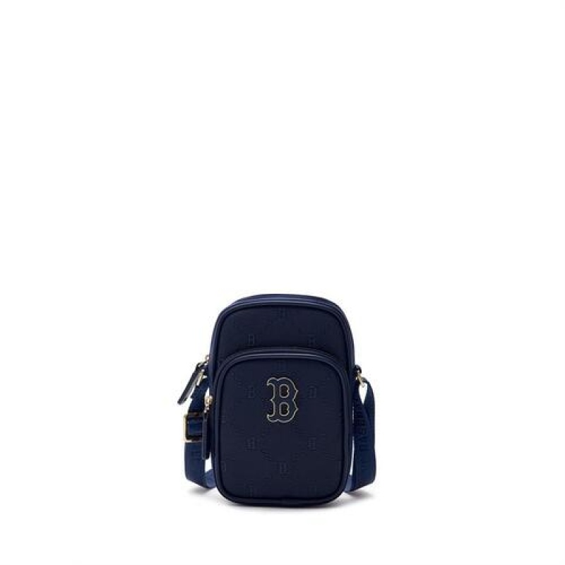 MLB Dia Monogram Embo Cross Bag Accessories Navy | USA_MLB38989