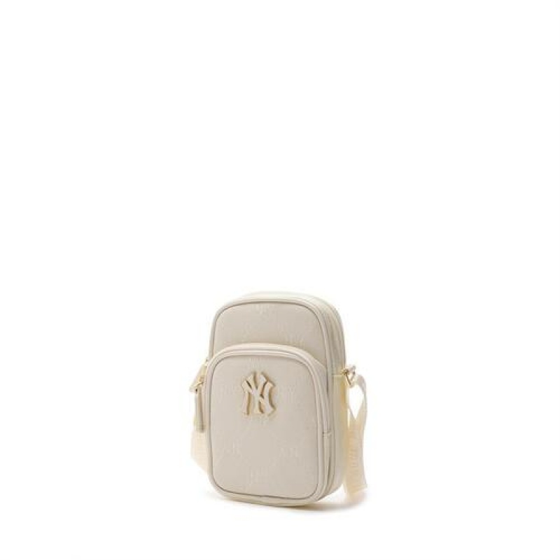 MLB Dia Monogram Embo Cross Bag Accessories White | USA_MLB78509