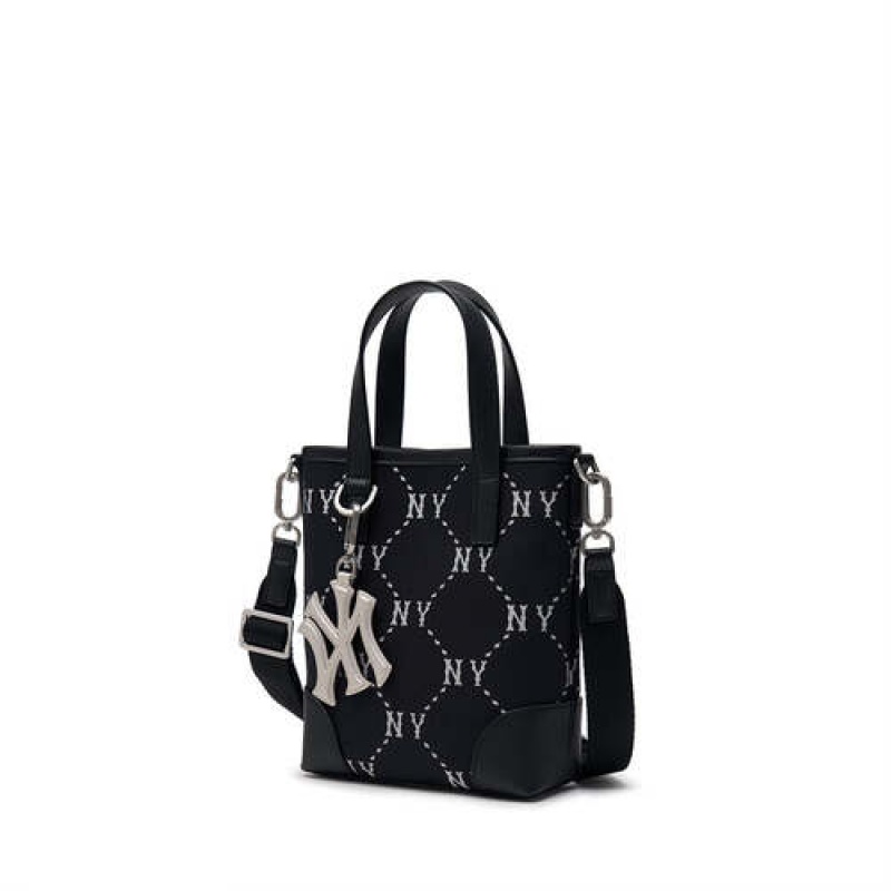 MLB Dia Monogram Jacquard Mini Crossbody Bags Black | USA_MLB23894