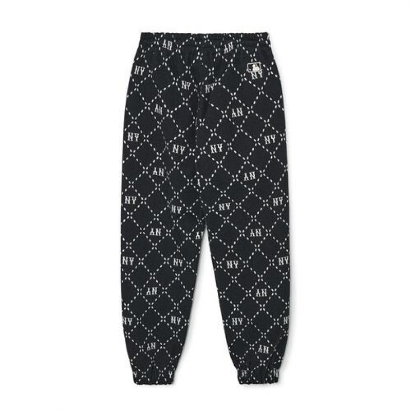 MLB Dia Monogram Jacquard Pants Bottoms Black | USA_MLB48166