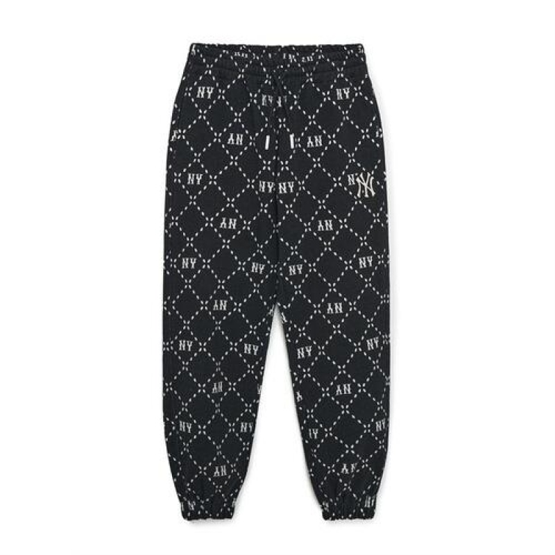 MLB Dia Monogram Jacquard Pants Bottoms Black | USA_MLB48166