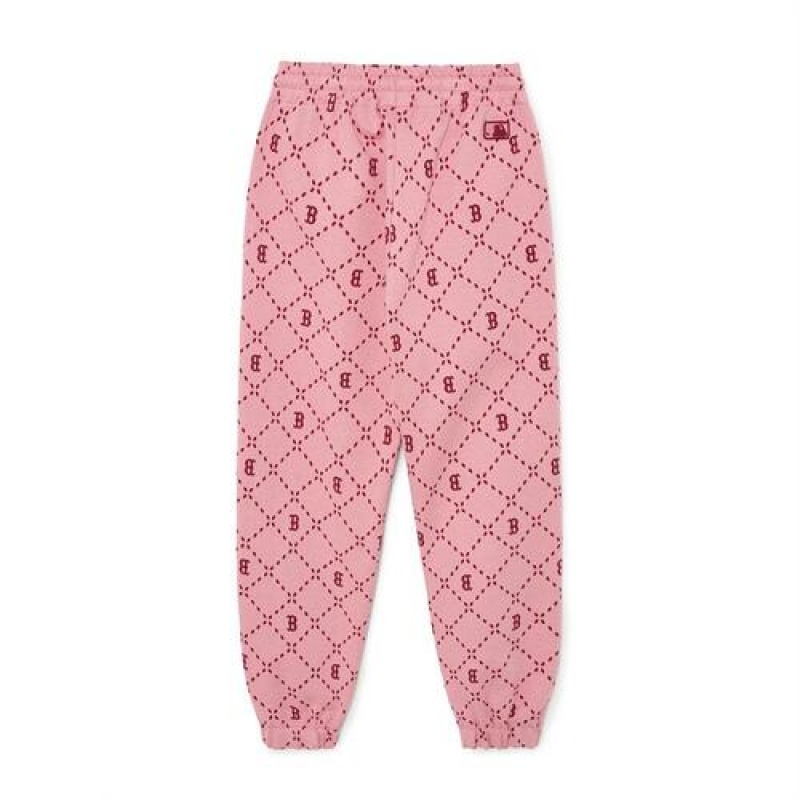 MLB Dia Monogram Jacquard Pants Bottoms Pink | USA_MLB38437