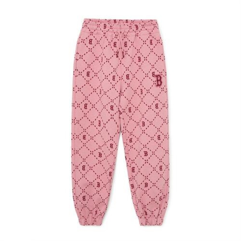 MLB Dia Monogram Jacquard Pants Bottoms Pink | USA_MLB38437